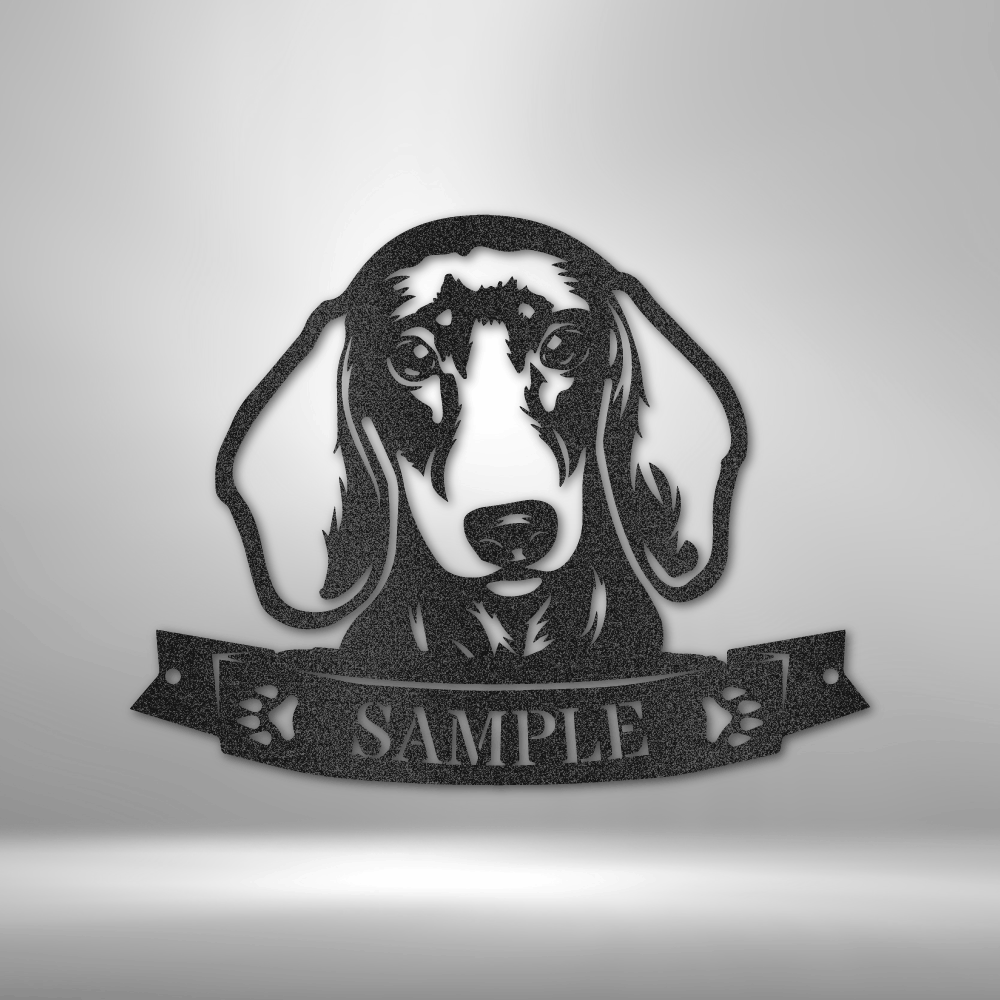 Personalized Monogram - Dachshund Face Monogram