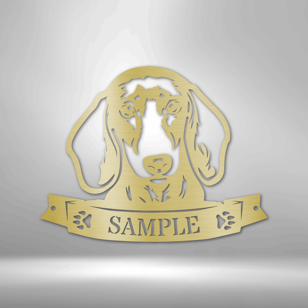Personalized Monogram - Dachshund Face Monogram