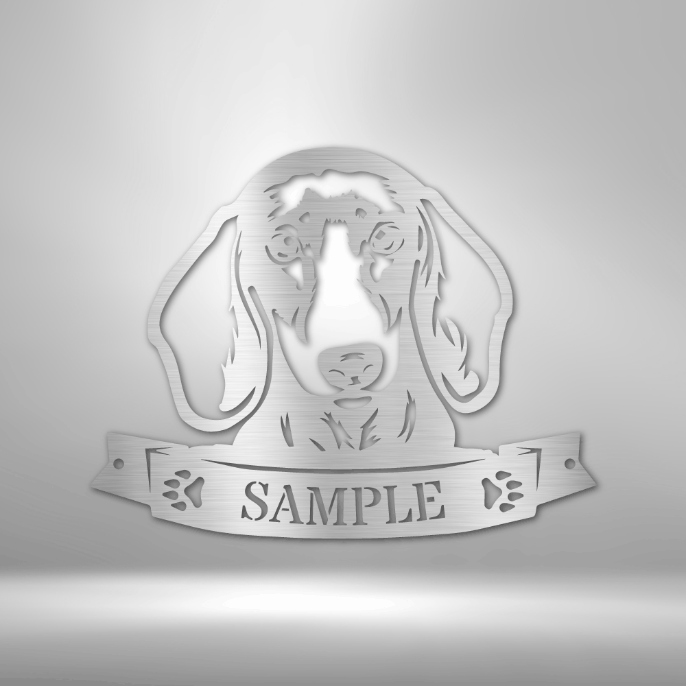 Personalized Monogram - Dachshund Face Monogram