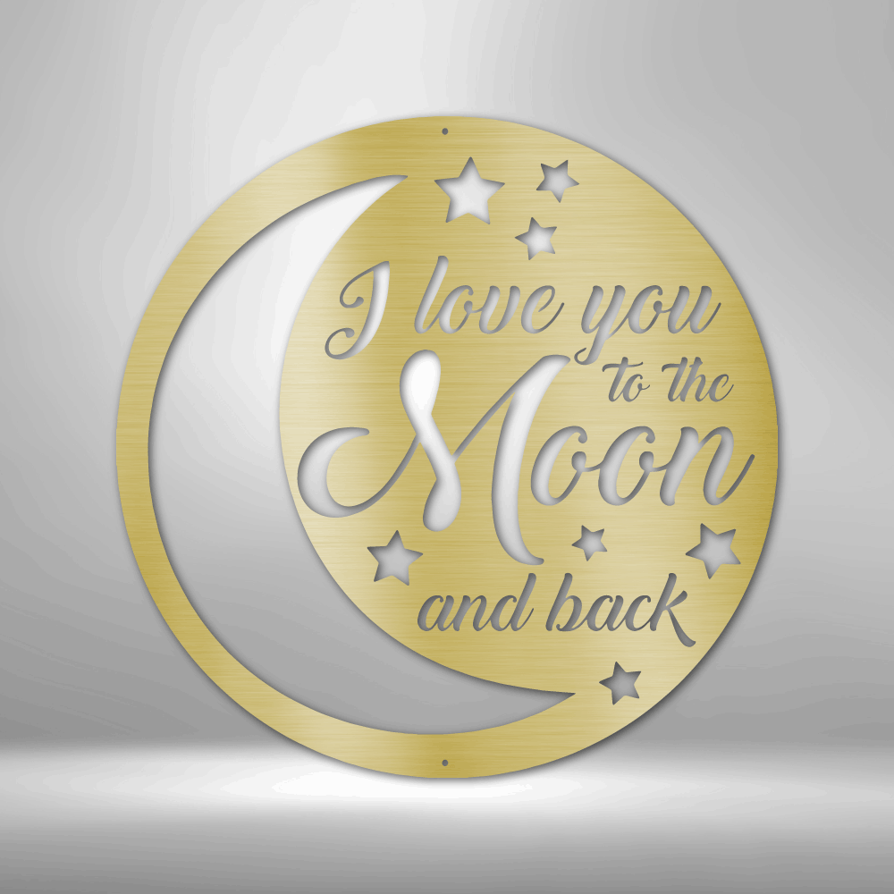 Metal Wall Art - To the Moon and Back