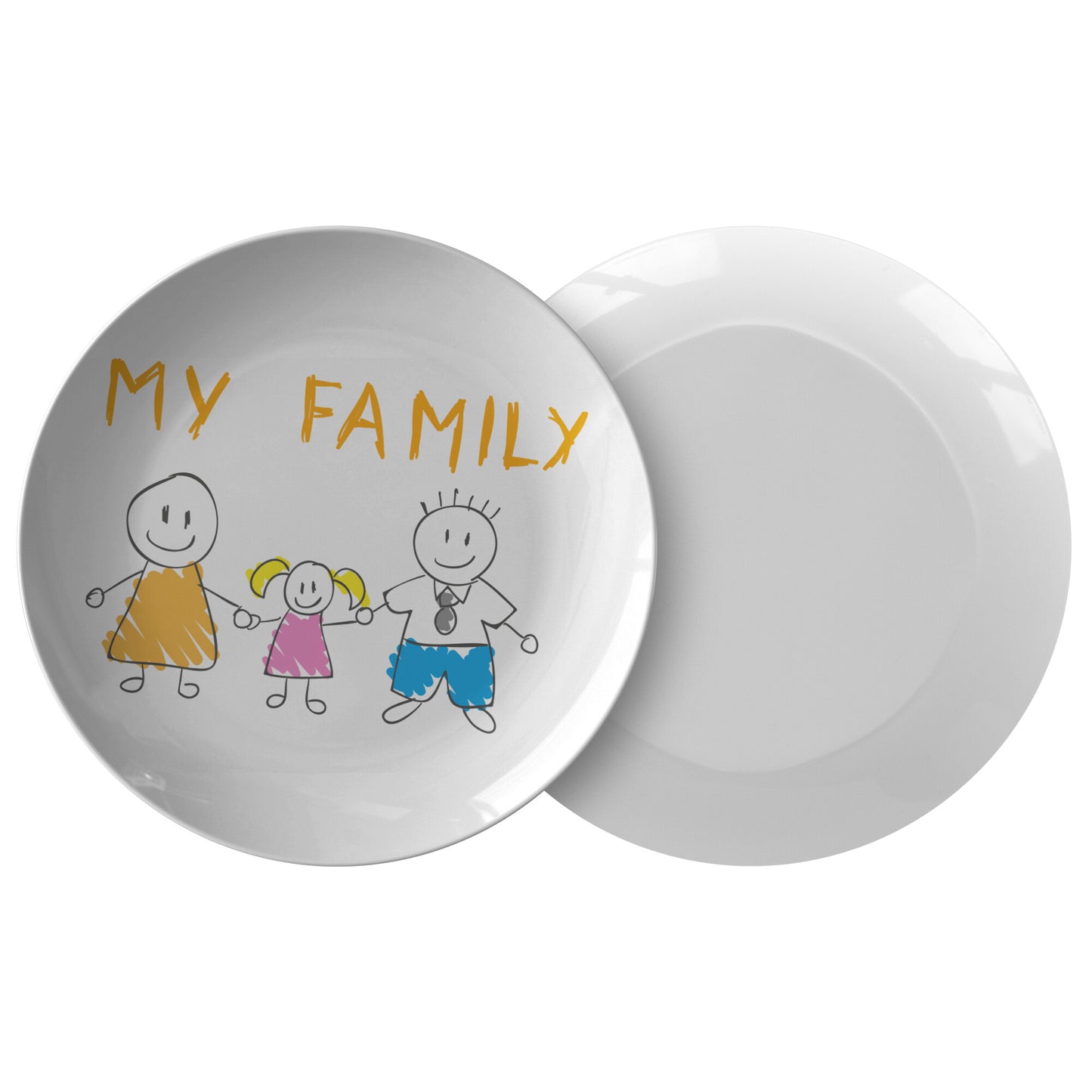 Personalized Dinner Plate with Your Child's Handwritten Artwork